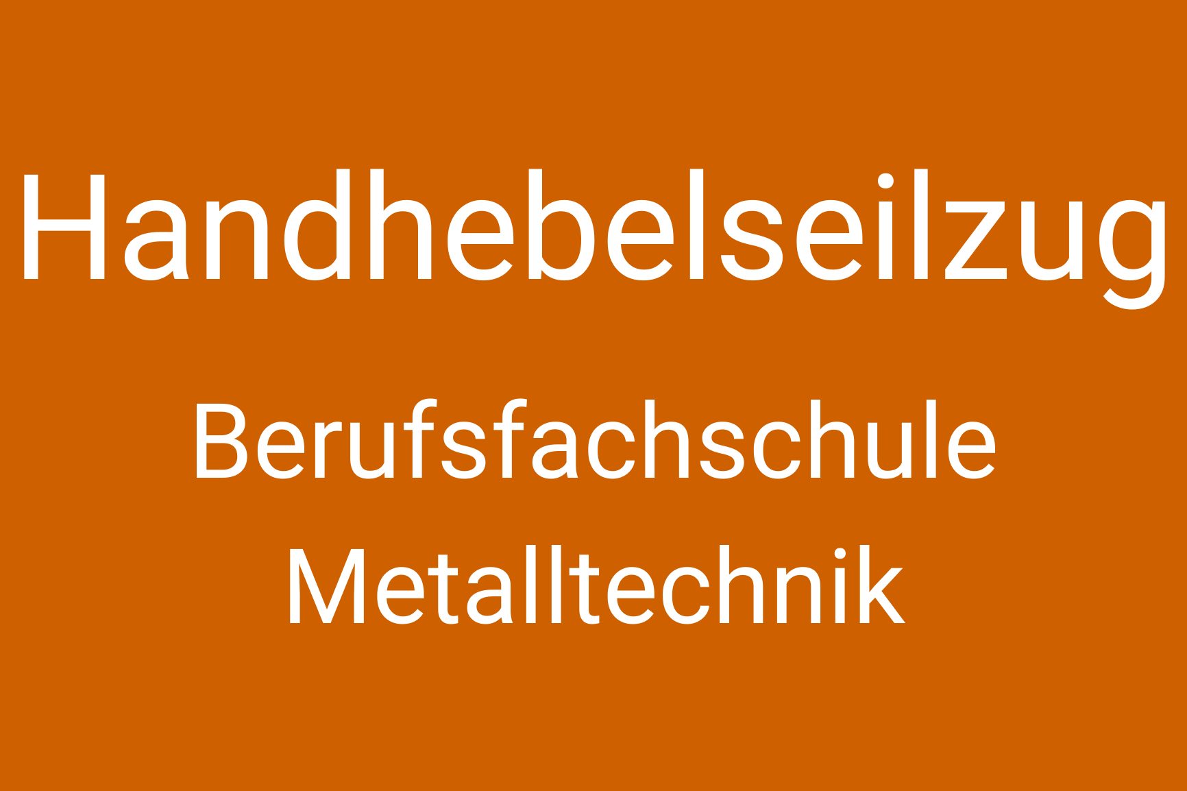 Metall Handhebelseilzug